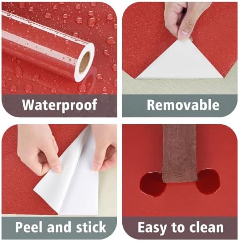 Shiny Red Contact Paper for Counter Top Peel and Stick Waterproof - Image 5