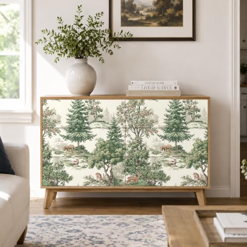VaryStyle Tolie Woodland Wallpaper Peel and Stick Forest Tree/Deer/Floral - Image 4