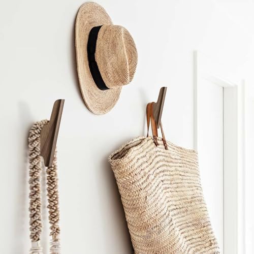 Wood Wall Hooks 4 Pack Coat Hooks Wall Mount, Towel Hooks - Image 4