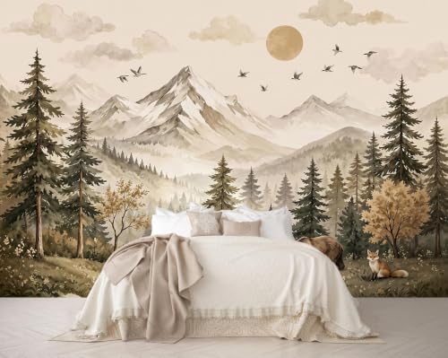 Toolhom Oil Paintings of Animals and Forests Peel and Stick Wallpaper - Image 4