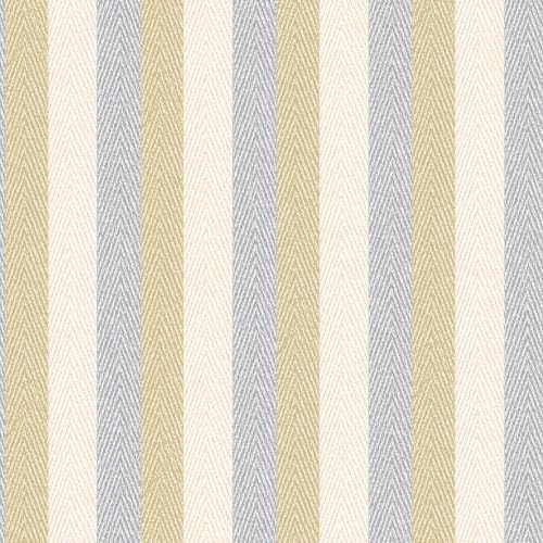 Stripes Textured Peel and Stick Wallpaper 17.3"x120" Beige Yellow Blue - Image 2