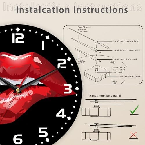Red Lip Wall Clock - Image 4