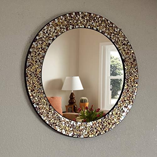 24" Decorative Mosaic Glass Wall Mirror - Image 2