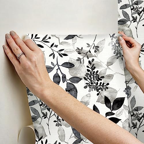 NuWallpaper Black Breezy Peel and Stick Wallpaper, Removable Wallpaper - Image 7
