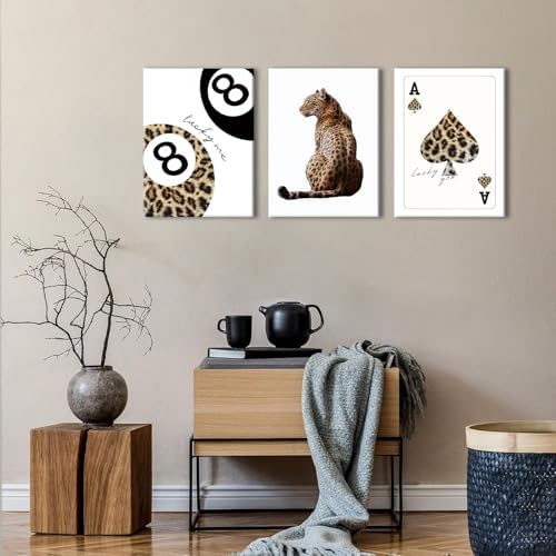Trendy Leopard Canvas Wall Art Set of 3 - Image 6