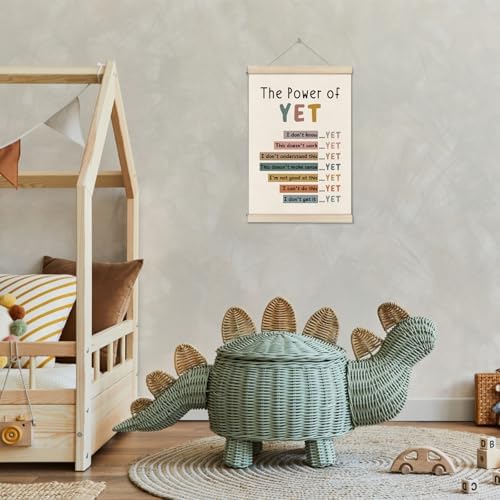 The Power of YET Growth Mindset Posters Hanger Frame, Motivational Wall Art - Image 3