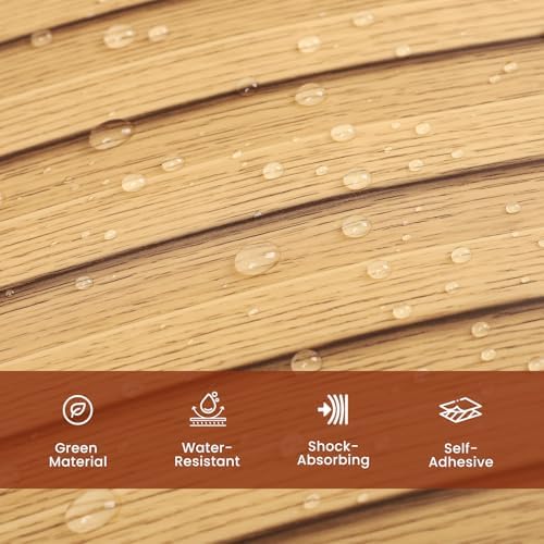 Thick Peel and Stick Slat Wall Panel Self-Adhesive 3D Wood Grain Yellow - Image 3