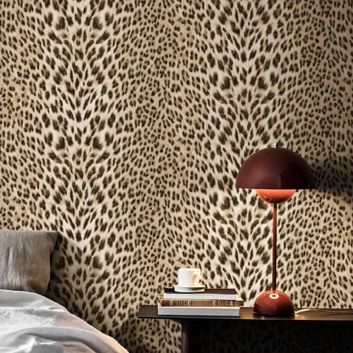 Simon&Siff Leopard Print Non-Pasted Embossed Wallpaper 17.3 in x 39.4 ft - Image 4