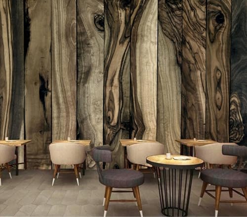 Rustic Wood Plank Grain Pattern Wallpaper Peel Stick - Image 4