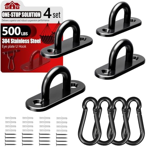 sprookber 304 Stainless Steel Pad Eye Snap Hook, M5 Ceiling Hook 500Lb by Sprookber