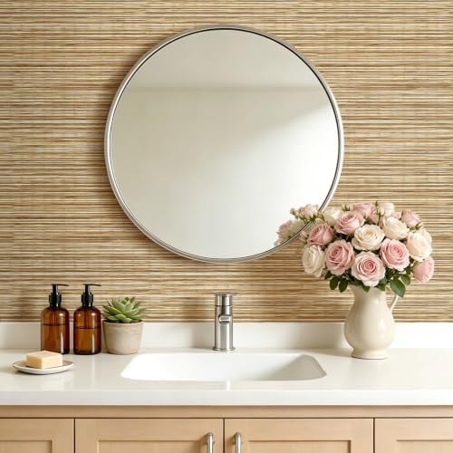 17.5x393 Natural Grasscloth Wallpaper Peel and Stick Brown Beige Cecorative - Image 3