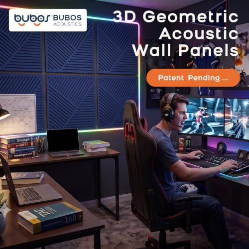 BUBOS 6 PCS Art Sound Absorbing Panels 23.6x23.6" Decor Acoustic Wall Panel - Image 2