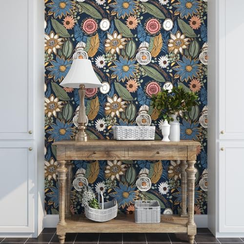 Laatse Boho Wallpaper Peel and Stick 17.5"x197" - Image 5