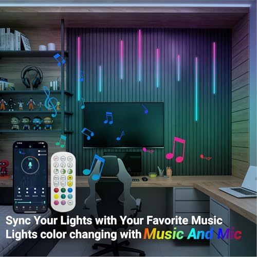 HAMRVL RGB+IC Smart Recessed Lighting Wall Panel Lights, APP & Remote Control - Image 4