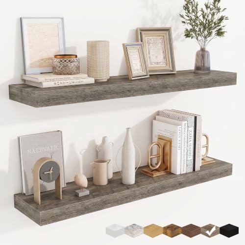 Floating Shelves for Wall, Wall Mounted Wood Shelves by Fuqing