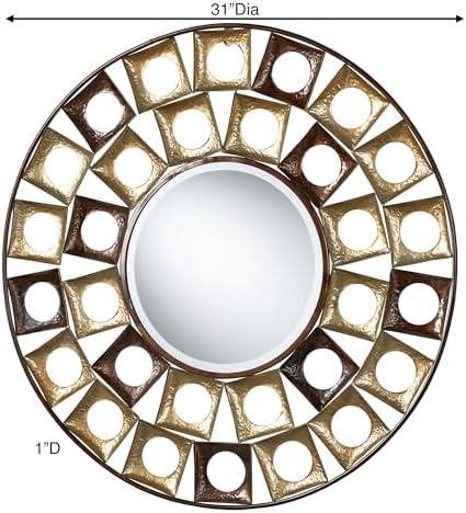 Touch of Class Giachetta Round Wall Mirror Multi Metallic - Image 3