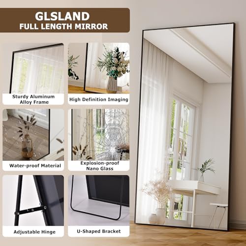 GLSLAND 76"x34" Full Length Mirror Large Rectangle Full Body Mirror - Image 3