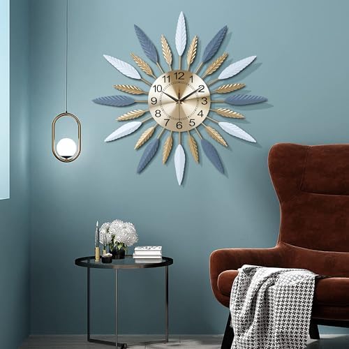 Lafocuse 23 Inch Metal Mid Century Modern Wall Clock - Image 2