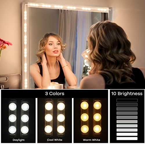 Consciot LED Vanity Lights for Mirror, Hollywood Style Dimmable Light Strip - Image 2