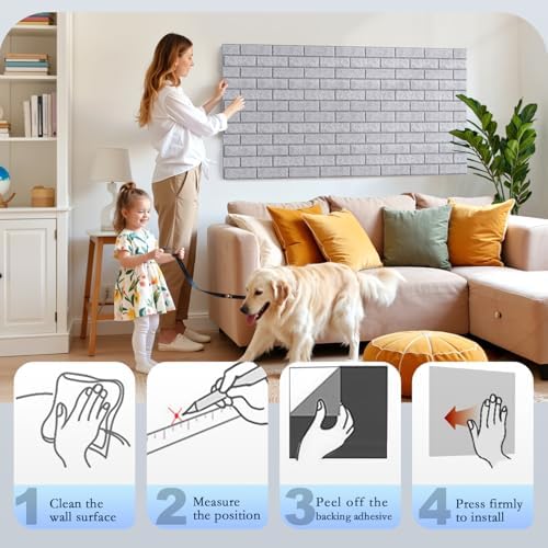 ArtVivid 12Pack Acoustic Panels, Brick Pattern Sound Proof Panels - Image 6