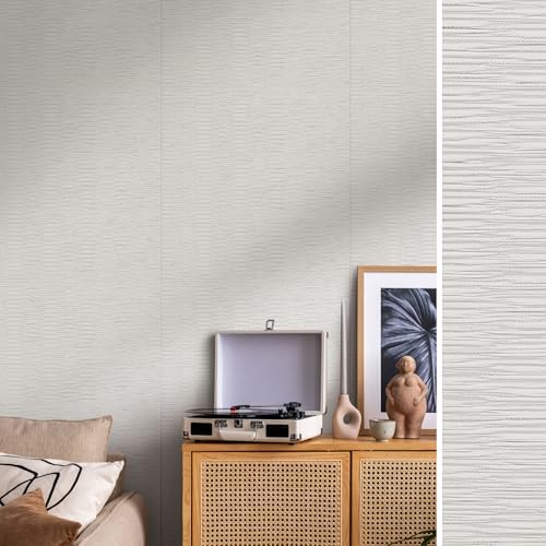 GoDear Design White Textured Wallpaper Cabinet Covers by GoDearDesign