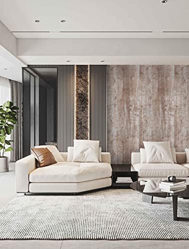 Dimoon Wallpaper 118" x17.7''Wood Wallpaper Brown Thicken Grey Dark Wood - Image 3