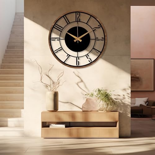 Metal Large Wall Clock, Silent Battery Operated Clocks - Image 7