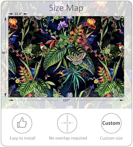 Bormia Botanical Peel and Stick Wallpaper Tropical Leaf Jungle Wall Murals - Image 4
