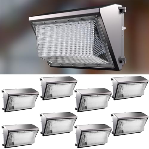Lightdot 8 Pack 200W LED Wall Pack Lights, Wall Mount Outdoor Exterior Lighting by LightdotLighting