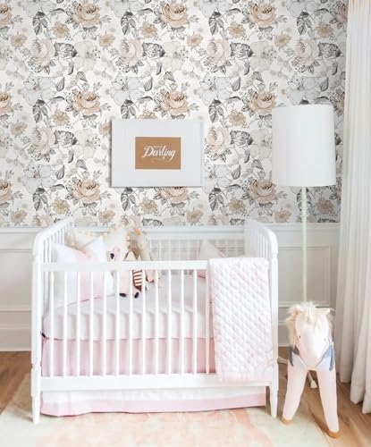 Hopepak 15.5'' x 197'' Floral Wallpaper Peel and Stick Modern - Image 6
