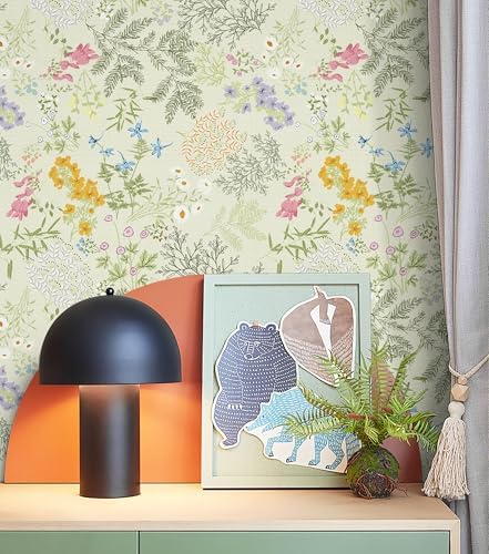 Peel and Stick Wallpaper Vintage Floral Wallpaper Boho Leaf Contact Paper - Image 6