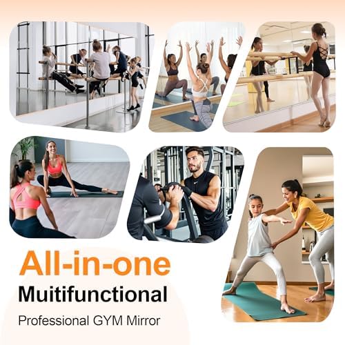 Hasipu Home Gym Workout Mirror 94" L x 39" W-1pcs Large Full Length Mounted - Image 6