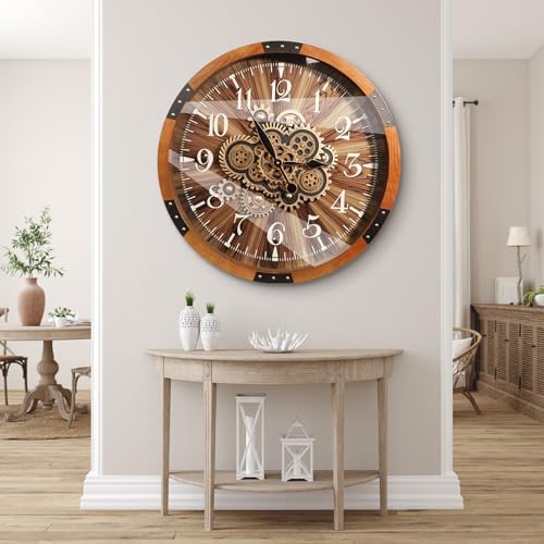27 inch Large Real Moving Gears Wall Clocks - Image 6