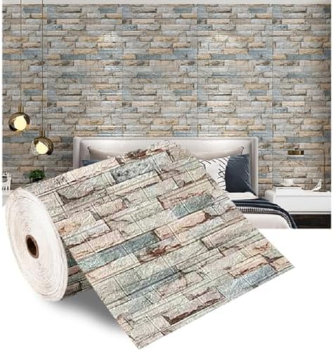 Queenbox 27.6x39.4 in Faux Brick Peel and Stick Foam Soft Waterproof Wall Panel - Image 2