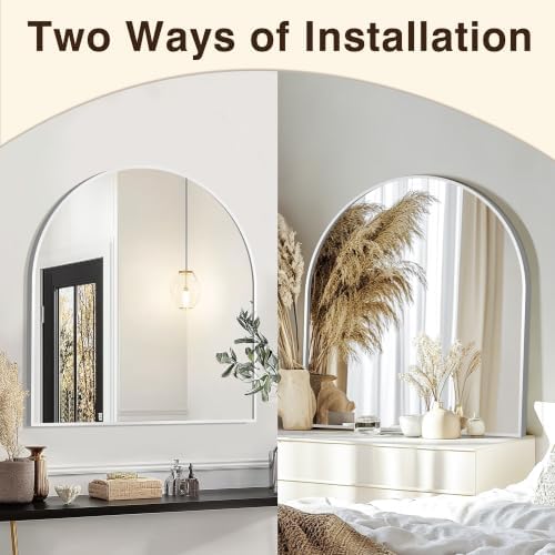 FICTOR 30" x 32" Arched Bathroom Vanity Mirror - Image 4