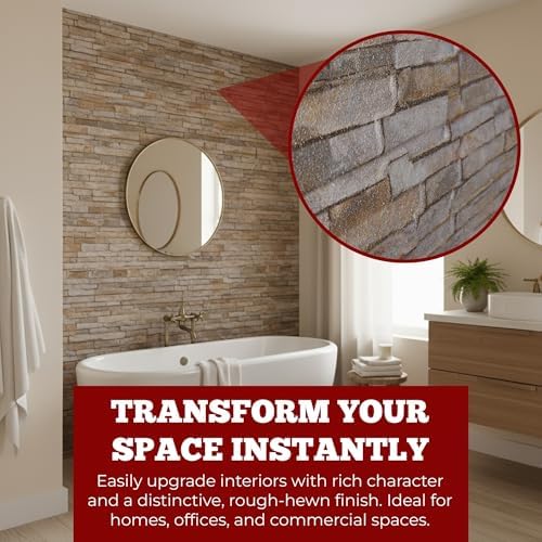 K&B Panels 3D Wall Panel, Slate Effect Styrofoam Wall Panelling Kit, Lightweight - Image 2