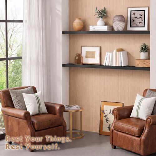 Black Floating Shelves 48 Inch Long, Large Wall Shelf - Image 3
