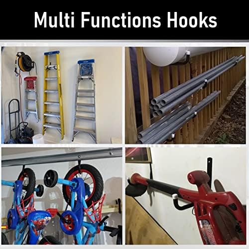 Heavy Duty Garage Hooks, 6.7Inch Wall Mount Garden Tools Storage Hook - Image 4