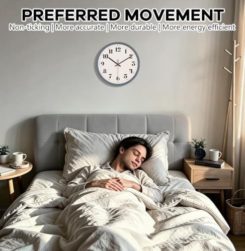 12" Modern Silent Wall Clock - Image 2