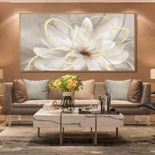 SOUGUAN Room Decor Large Canvas Wall Art Living Room Decor Gold Wall Decor Line by SOUGUAN