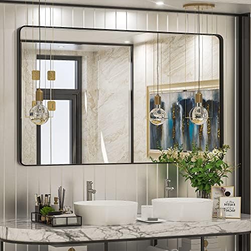 TokeShimi 60 x 36 Inch Black Bathroom Mirror by TokeShimi