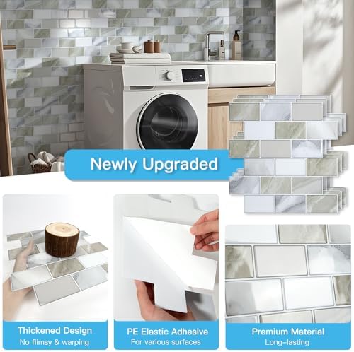 Art3d 10-Pack Subway Peel and Stick Backsplash, 12 x 12 Inch - Image 5
