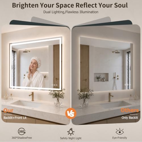 28"x28" LED Bathroom Mirror - Image 3