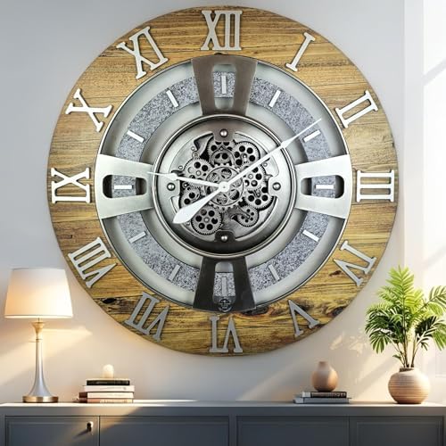 ImprovingLife The Gears Clock Real Moving Gear Wall Clock England Line) by THEGEARSCLOCK