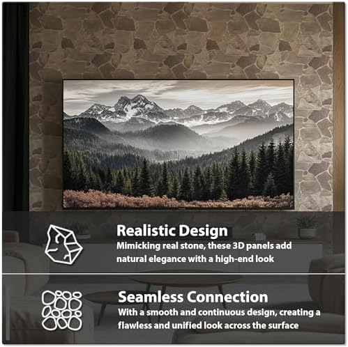 Sample 3D Faux Stone Wall Panel, Material & Finish Preview - Image 6