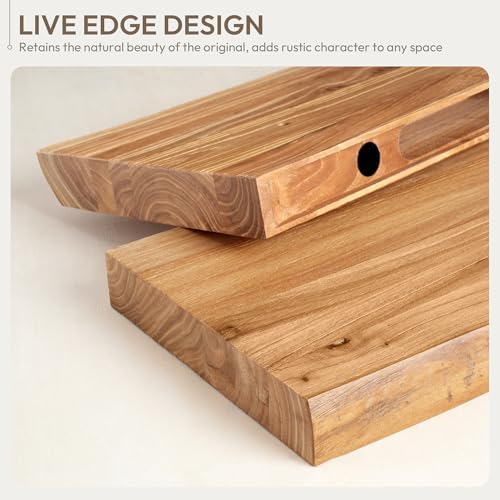 Marsmiles 24in Wood Floating Shelves - Image 4