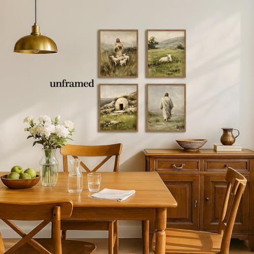 SHRNGCK Christian Jesus Easter Posters Set of 6 Vintage Religious Faith Wall - Image 4
