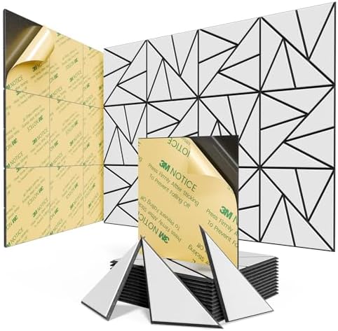 12 Pack Self-Adhesive Acoustic Panels, Sound Proof Foam Panels by ROOME