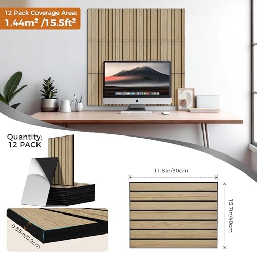 TO-TH Acoustic Wall Panels Peel and Stick Soundproof Panel 12 Pack - Image 6