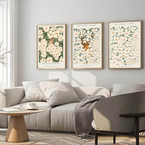 Secret Garden Wall Art Set of 3 Wildflower Poster 12x16 Inch Unframed - Image 4